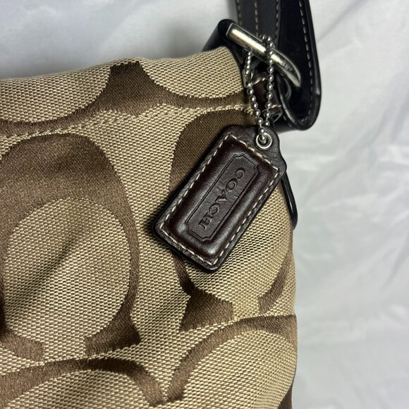 Coach Brown and Tan Shoulder Bag - Picture 2 of 7